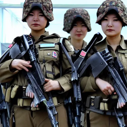 Image similar to female south korean counterterrorist unit 7 0 7 th special mission group