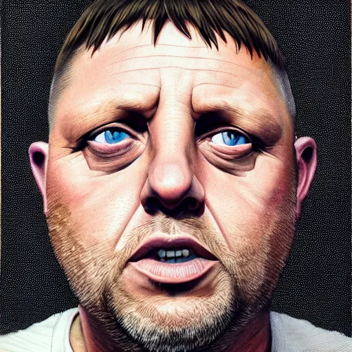 Prompt: photo portrait of shaun ryder staring into the horizon, realistic, hyperrealistic, 8 k resolution, hd quality, very detailed, highly detailed, intricate details, real life, real world, trending on artstation, digital art, really realistic, very realistic, headshot, head in frame, photograph, portrait, head in frame