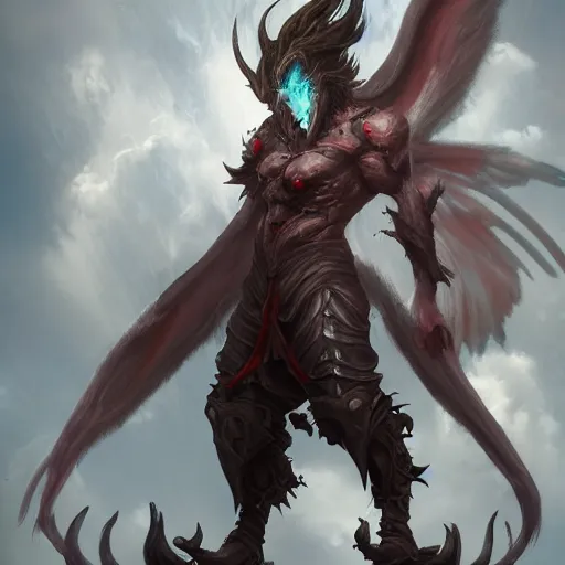 Image similar to male demonic cloud dancer, Artstation