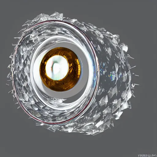 Image similar to a yoyo made of crystal, concept art, realistic 4 k.