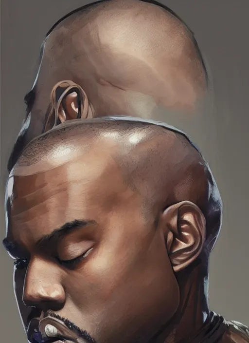 Image similar to Portrait of Kanye West stabbing Pete Davidson, marvel comics, dark, intricate, highly detailed, smooth, artstation, digital illustration by Ruan Jia and Mandy Jurgens and Artgerm and Wayne Barlowe and Greg Rutkowski and Frank Frazetta, 16k