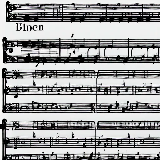 Image similar to a legible piece of sheet music