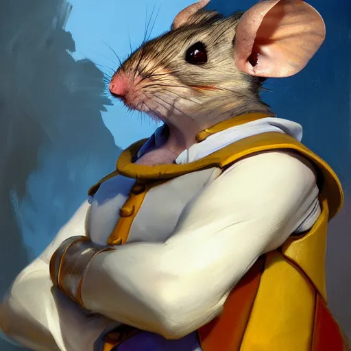 Image similar to greg manchess portrait painting of partially armored doormouse from alice in wonderland as overwatch character, medium shot, asymmetrical, profile picture, organic painting, sunny day, matte painting, bold shapes, hard edges, street art, trending on artstation, by huang guangjian, gil elvgren, ruan jia, randy vargas, greg rutkowski