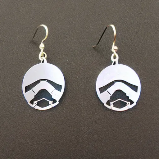 Image similar to segmented 2d laser cut earrings, star wars rebel logo