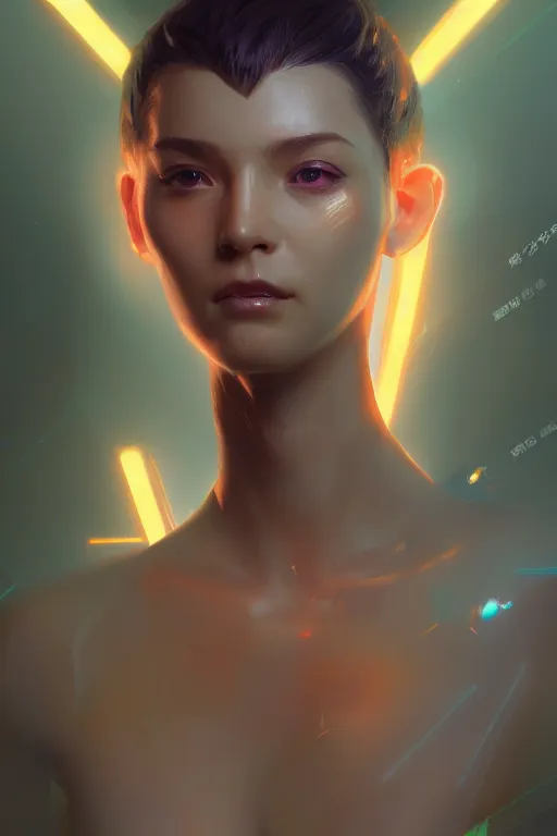 Image similar to portrait futuristic solider Girl, in future tokyo towertop, ssci-fi, fantasy, intricate, very very beautiful, elegant, human anatomy, neon light, highly detailed, digital painting, artstation, concept art, smooth, sharp focus, illustration, art by tian zi and craig mullins and WLOP and alphonse mucha