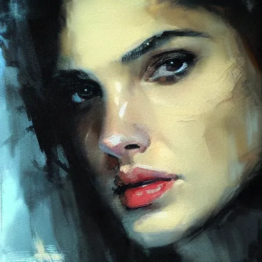 Image similar to painting of gal gadot by jeremy mann