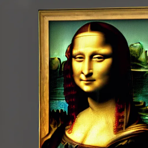 Image similar to mona lisa, octane render