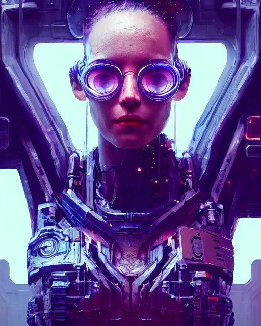 Image similar to portrait of a cyberpunk cyborg. sci - fi, intricate abstract upper body intricate, wlop, concept art, octane render, deviantart, greg rutkowski, cinematic, key art, hyperrealism,