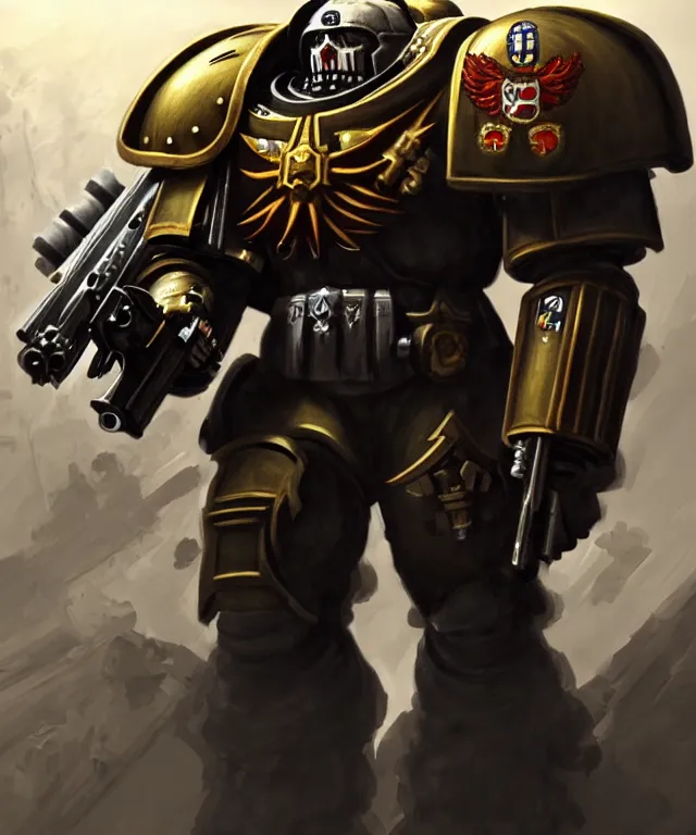 Image similar to Keir Starmer as a Warhammer 40k Space Marine, portrait, highly detailed, intricate, concept art, artstation