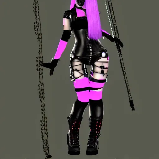 Image similar to cybergoth female character