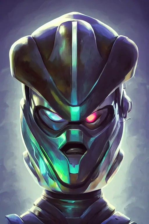 Image similar to epic mask helmet robot ninja portrait stylized as fornite style game design fanart by concept artist gervasio canda, behance hd by jesper ejsing, by rhads, makoto shinkai and lois van baarle, ilya kuvshinov, rossdraws global illumination radiating a glowing aura global illumination ray tracing hdr render in unreal engine 5