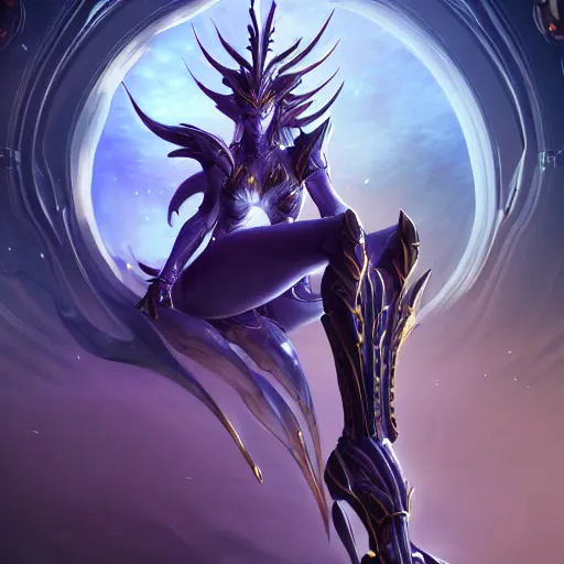 Image similar to highly detailed exquisite fanart, of a beautiful female warframe, but as a dragon, elegant cinematic pose, sitting on top of a cryopod, inside a spaceship, epic cinematic shot, sharp clawed perfectly designed hands, two legged, long dragon tail, professional digital art, high end digital art, captura, DeviantArt, artstation, Furaffinity, 8k HD render