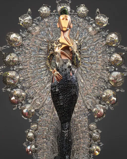 Image similar to a highly detailed metahuman 4 k close up render of a nataraja bella hadid monument renaissance in iris van herpen dress schiaparelli in diamonds crystals swarovski and jewelry iridescent in style of alphonse mucha gustav klimt trending on artstation made in unreal engine 4