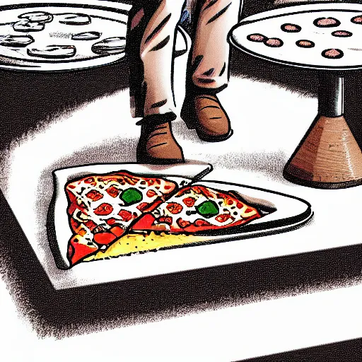 Prompt: photo of uncle moishy dropping his pizza on the floor, high detail, hyper realistic, interior of a pizzeria, hd