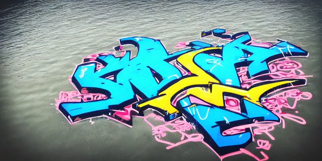 Image similar to “graffiti on water”