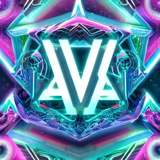 Image similar to a and w vaporwave logo, digital art, cosmic, 3 d high definition, trending on art station, photorealistic, high resolution, 8 k, octane, hyper detailed, insane details, intricate, elite, ornate, elegant trend, highly detailed and intricate, sharp focus, photography, unreal engine