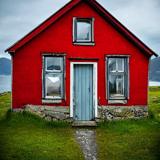 Image similar to An old house at Andøya island, northern Norway.