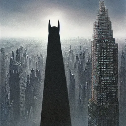 Batman standing on top of a skyscraper, New York City | Stable Diffusion |  OpenArt