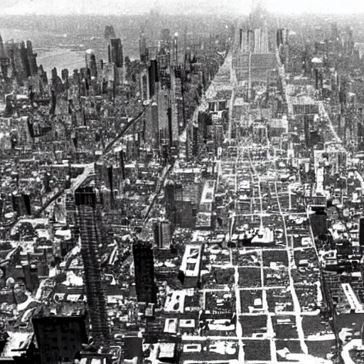 Prompt: new york city destroyed with a nuclear blast