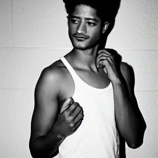 Image similar to alfred enoch photographed by nan goldin