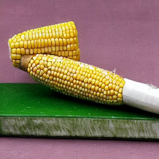 Prompt: a corn cob pipe in different makes, varying art styles, close - ups, varying angles, frames