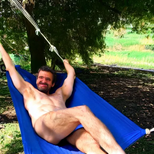 Image similar to my italian wise friend on a hammock