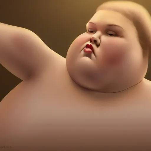 Prompt: the huge fat woman's head made of flour is on the fancy chair. medium shot. beautiful colors, great lighting. fantastic movie scene. subsurface scattering shiny skin. beautiful lighting, 4 k post - processing, trending in art station, cg society, highly detailed, 5 k extremely detailed, 3 d. cinematic scene. sharp image.