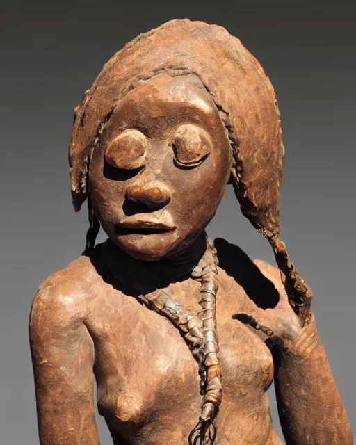 Image similar to bronze sculpture of himba woman