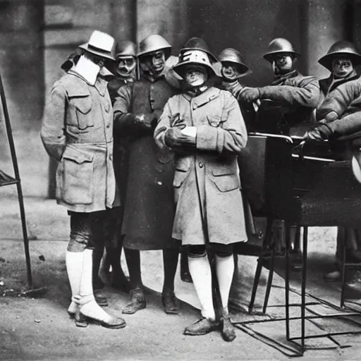 Prompt: signing on the treating of versailles, photograph in 1 9 1 9, fortnite