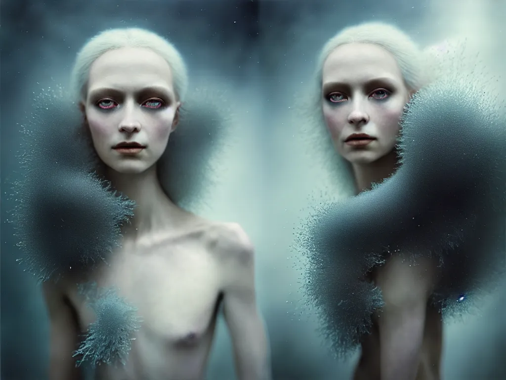 Prompt: kodak portra 4 0 0 portrait by paolo roversi of a dystopian queen of ice in a scenic dystopian environment, hair floating in air, intricate, elegant, highly detailed, digital art, artstation, concept art, smooth, sharp focus, tomasz alen kopera, peter mohrbacher, donato giancola, tonal colors