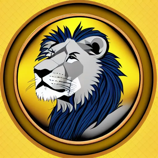 Image similar to profile picture of gambling lion with suit from ukraine, concept art, lofi