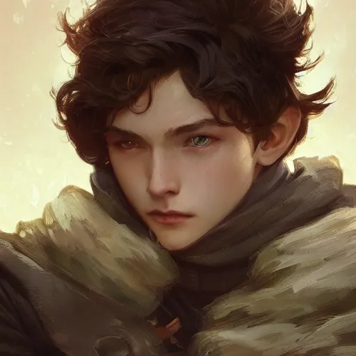 Prompt: photography of teenage boy, deep focus, d & d, fantasy, intricate, elegant, highly detailed, digital painting, artstation, concept art, matte, sharp focus, illustration, hearthstone, art by artgerm and greg rutkowski and alphonse mucha