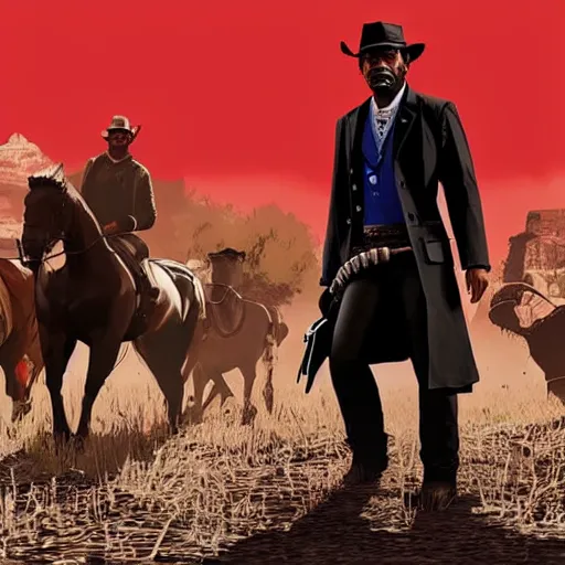Image similar to Obama in Red dead redemption 2