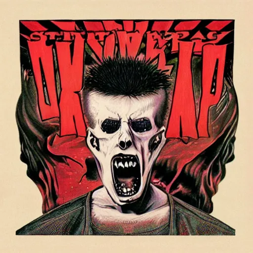 Image similar to static x wisconsin death trip with screaming man on the album cover,