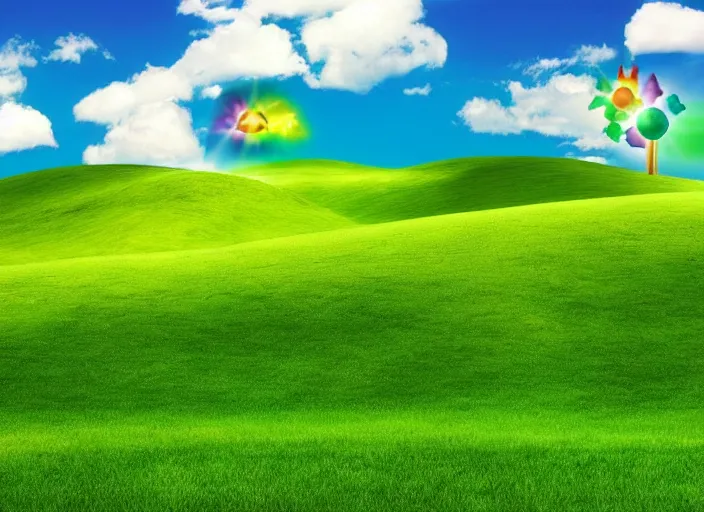 windows xp background with teletubbies | Stable Diffusion | OpenArt