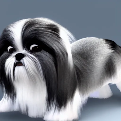 Prompt: Shih Tzu, Realistic Shadows, Path Tracing, Light Tracing