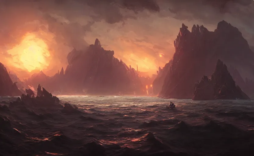 Image similar to A painting of Oblivion Reef trending on artstation in the style of Greg Rutkowski