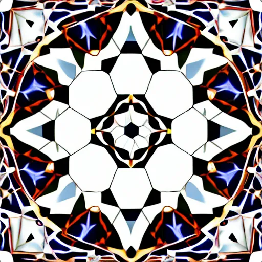 Image similar to gem, white, centered, symmetrical, hexagonal, oblong, digital art