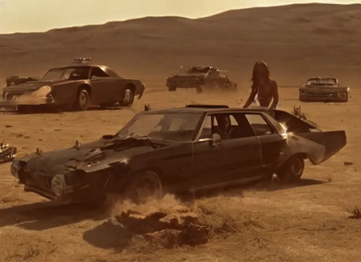 Image similar to scene from the 1969 science fiction film Mad Max