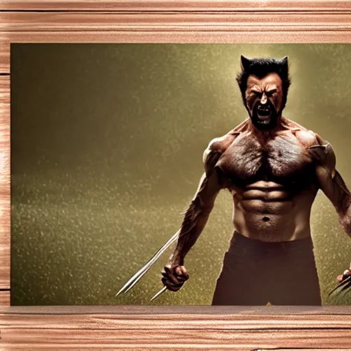 Image similar to the wolverine, scream, zombie, full body shot, butcher by yousuf karsh, golden hour, realistic, body shot, sharp focus, 8 k high definition, insanely detailed, intricate, elegant