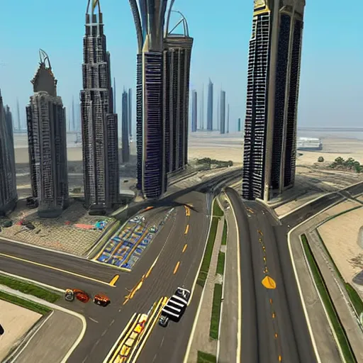 Prompt: gta : dubai, award winning