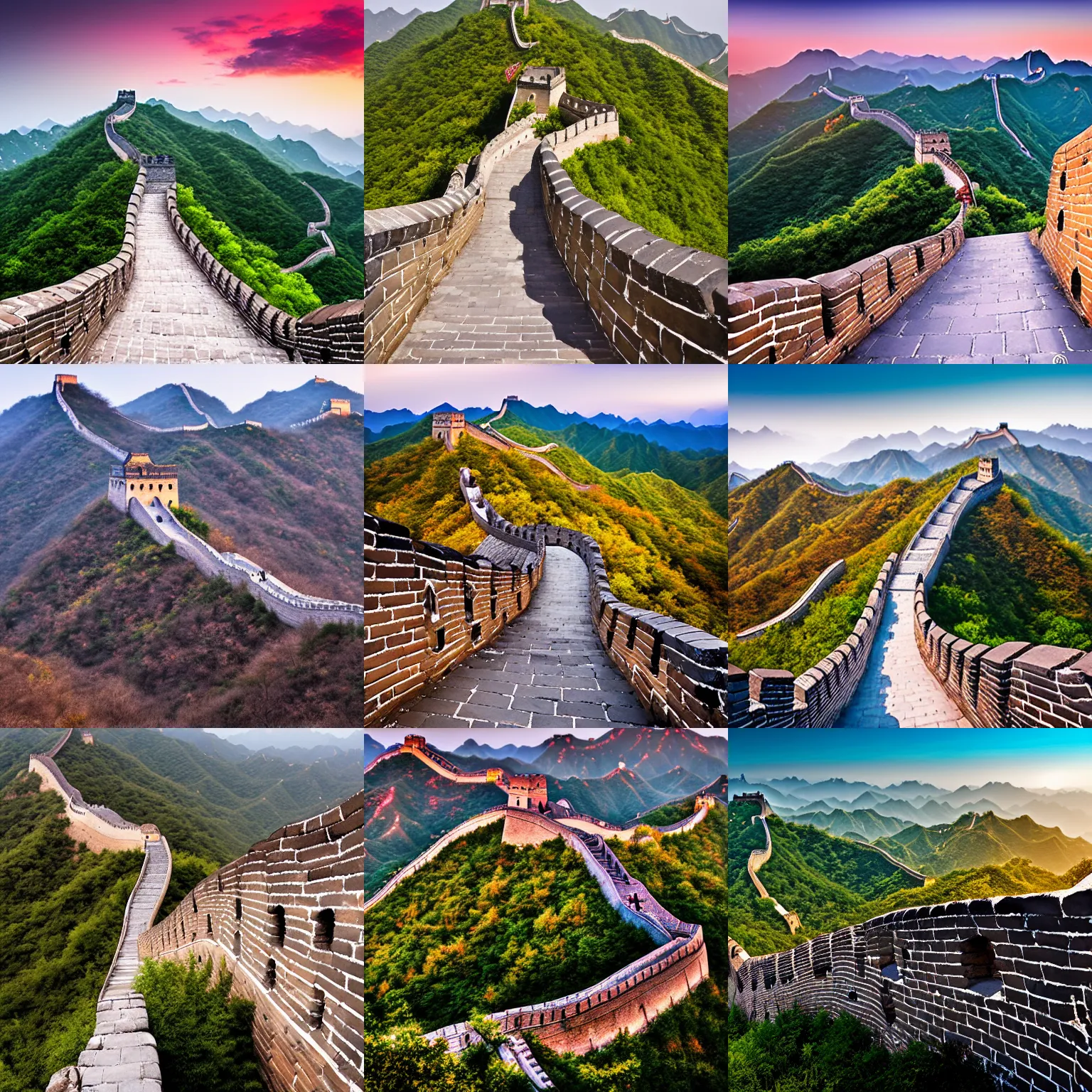 Prompt: great wall of china by Thomas Heaton, f8, 14mm