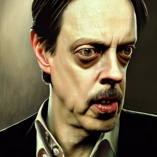 Image similar to hyperrealistic mixed media image of Steve Buscemi as Neo in the Matrix, stunning 3d render inspired art by István Sándorfi and Greg Rutkowski, perfect facial symmetry, realistic, highly detailed attributes and atmosphere, dim volumetric cinematic lighting, 8k octane extremely hyper-detailed render, post-processing, masterpiece,