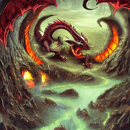 Image similar to a dragon's lair,