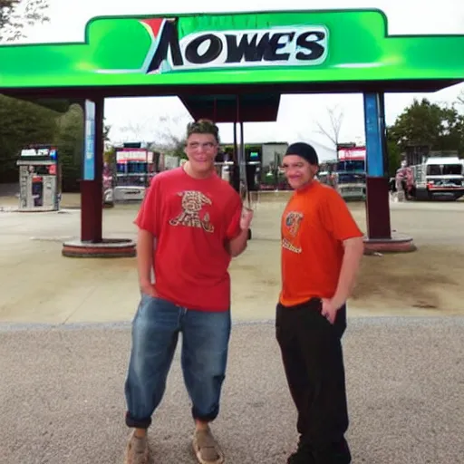 Image similar to me and corey used to go to that gas station and get mountain dews