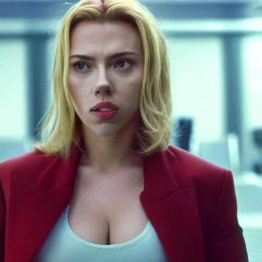 Prompt: a still of Scarlett Johansson in eXistenZ (1999)
