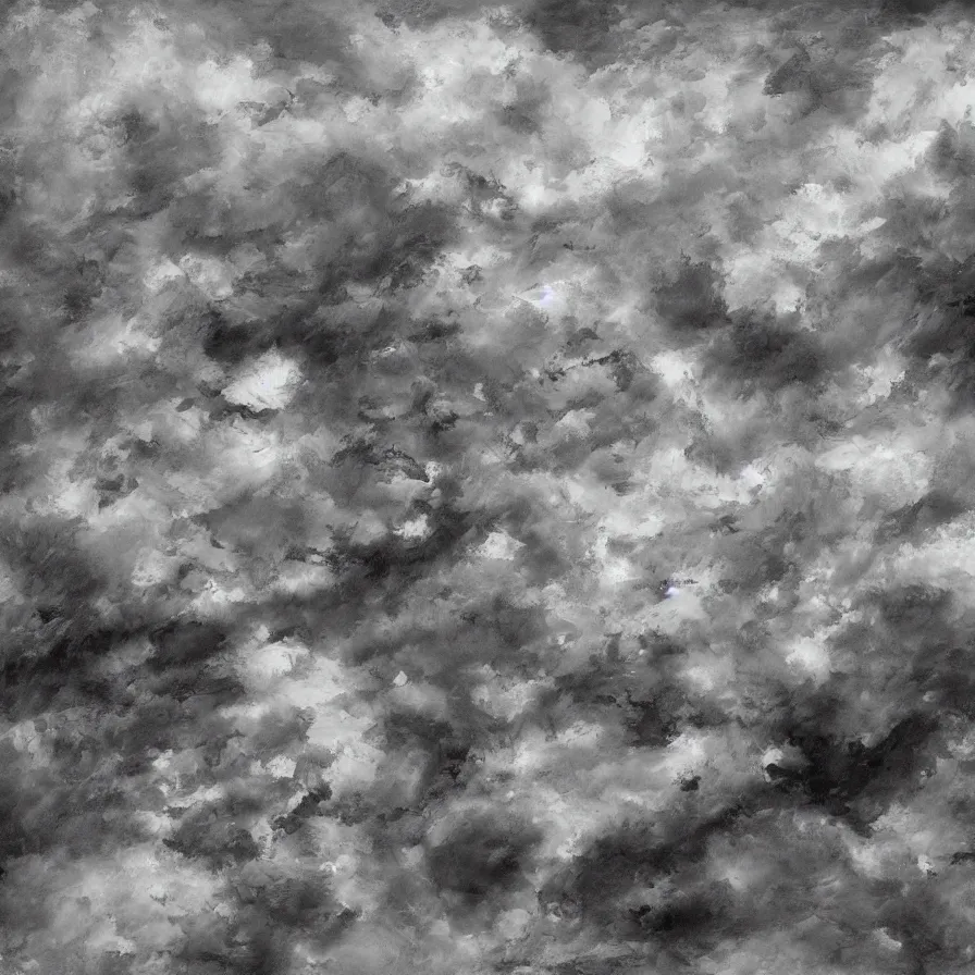 Prompt: Artwork made for the following verses: 'There are clouds of sound and noise that utter thoughts in a muffled voice, gestures of hands simply won’t cast out cloudy skies in days of doubt. Like strangers lost in a crowd whose cries are buried by the loud, loud din of helpless wanderers whose presence disrupts and disturbs. All strangers left on their own, islands floating out in the fog; orphans with cruel fates to bemoan, fates that are swept under the rug. And who's looking with interest, who reaches down with an arm, never so eager to help, neither too late nor too soon? Who would make this world perhaps a little more warm and freshen the skies of our cloudy afternoon?'