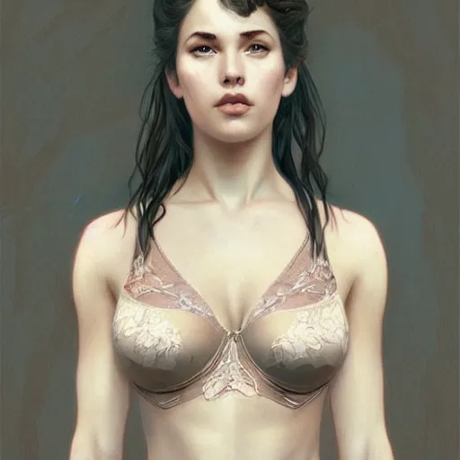 Prompt: ultra realistic illustration, bella thorn wearing bra, intricate, elegant, highly detailed, digital painting, artstation, concept art, smooth, sharp focus, illustration, art by artgerm and greg rutkowski and alphonse mucha