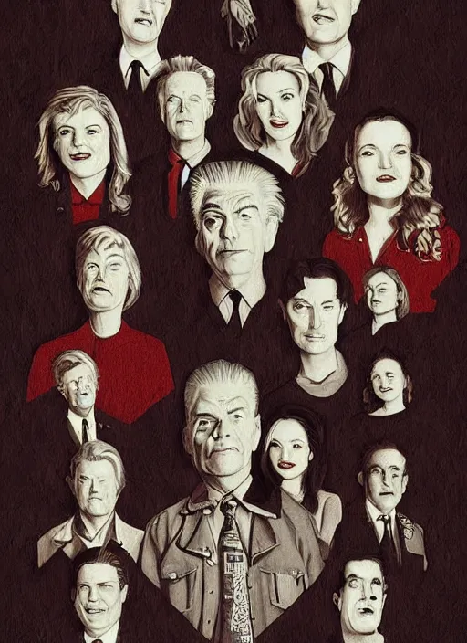 Image similar to Twin Peaks poster artwork by Bob Larkin