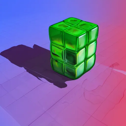 Image similar to on the digestive process of the common gelatinous cube, colorful, infographic, realistic render